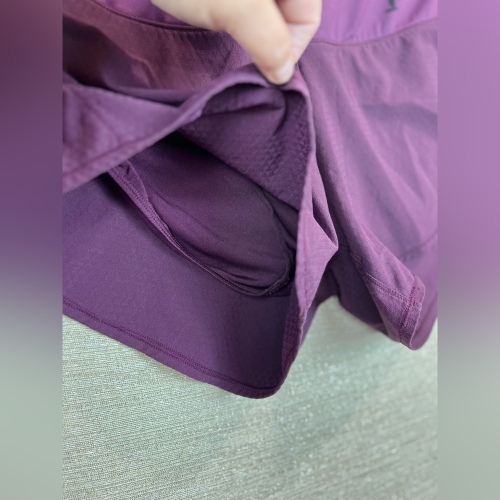 Oiselle Women’s Size 4 Purple Lined 4in Athletic Running Shorts Bird Design - Picture 3 of 10